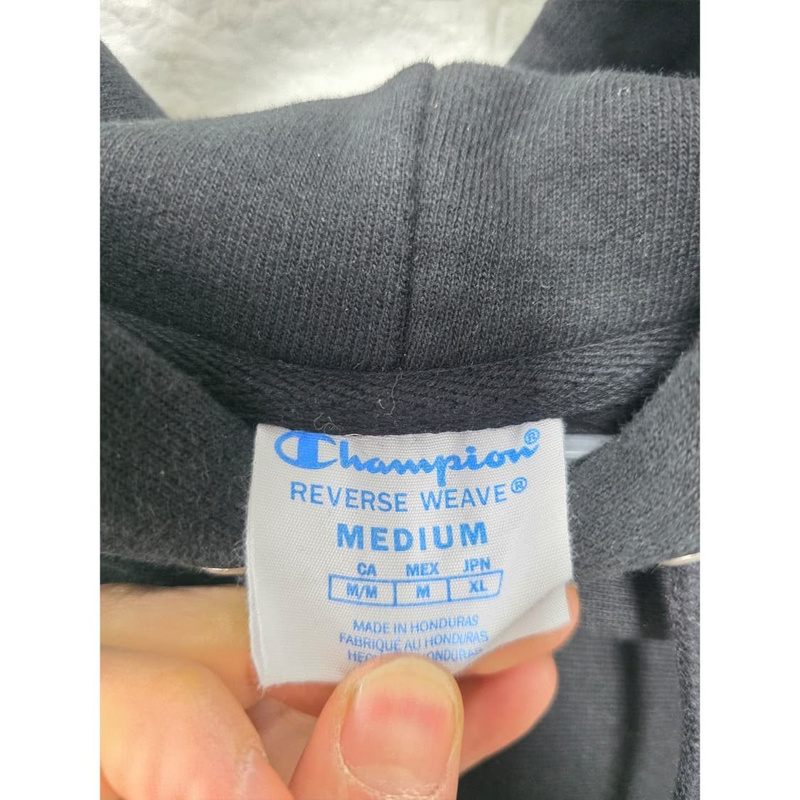 택포) 챔피온 홍콩 리버스 위브 블랙 후드티 L 상품이미지2