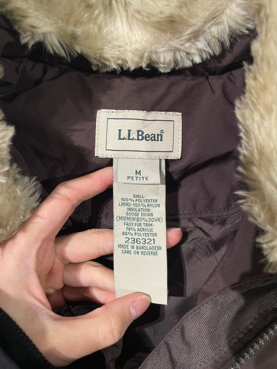 엘엘빈 브라운 미니멀 구스 다운 퍽스 퍼 베스트 상품이미지7