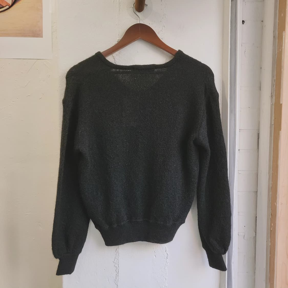 Troy bros 뉴울 블랙 브이넥 니트 상품이미지6