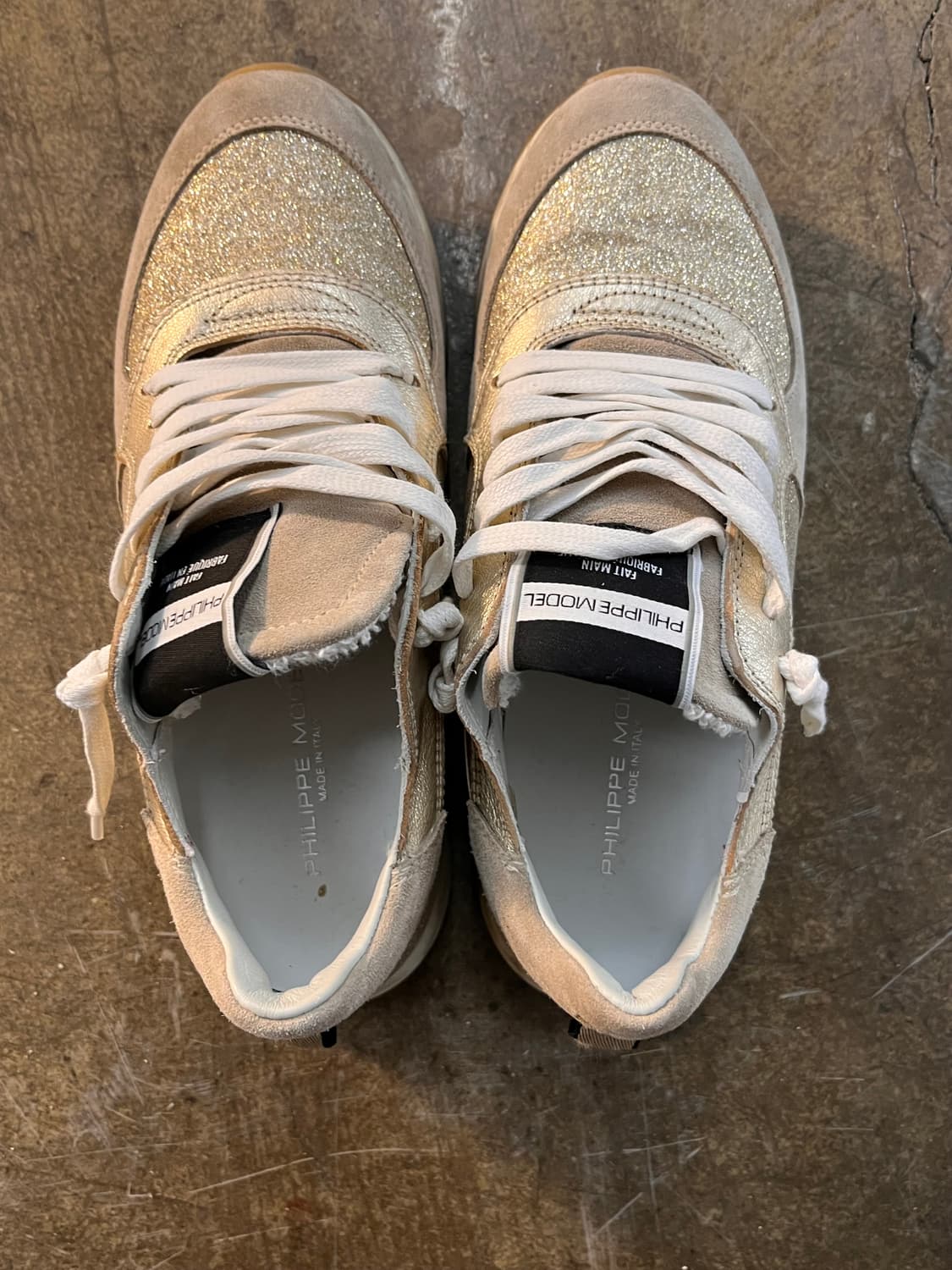 필립모델 여성 스니커즈 골드 37 상품이미지2