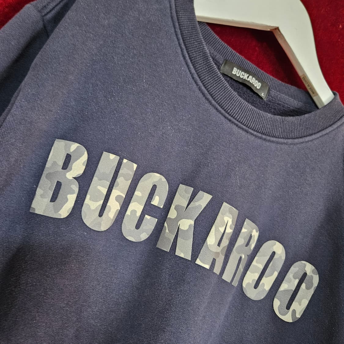 버커루(Buckaroo) 카모 빅 레터링 맨투맨 L size 상품이미지5