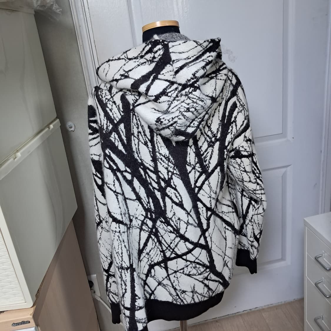 에리카카발리니 앙고라 후드집업 가디건 S(55~66)거의 새제품 상품이미지4