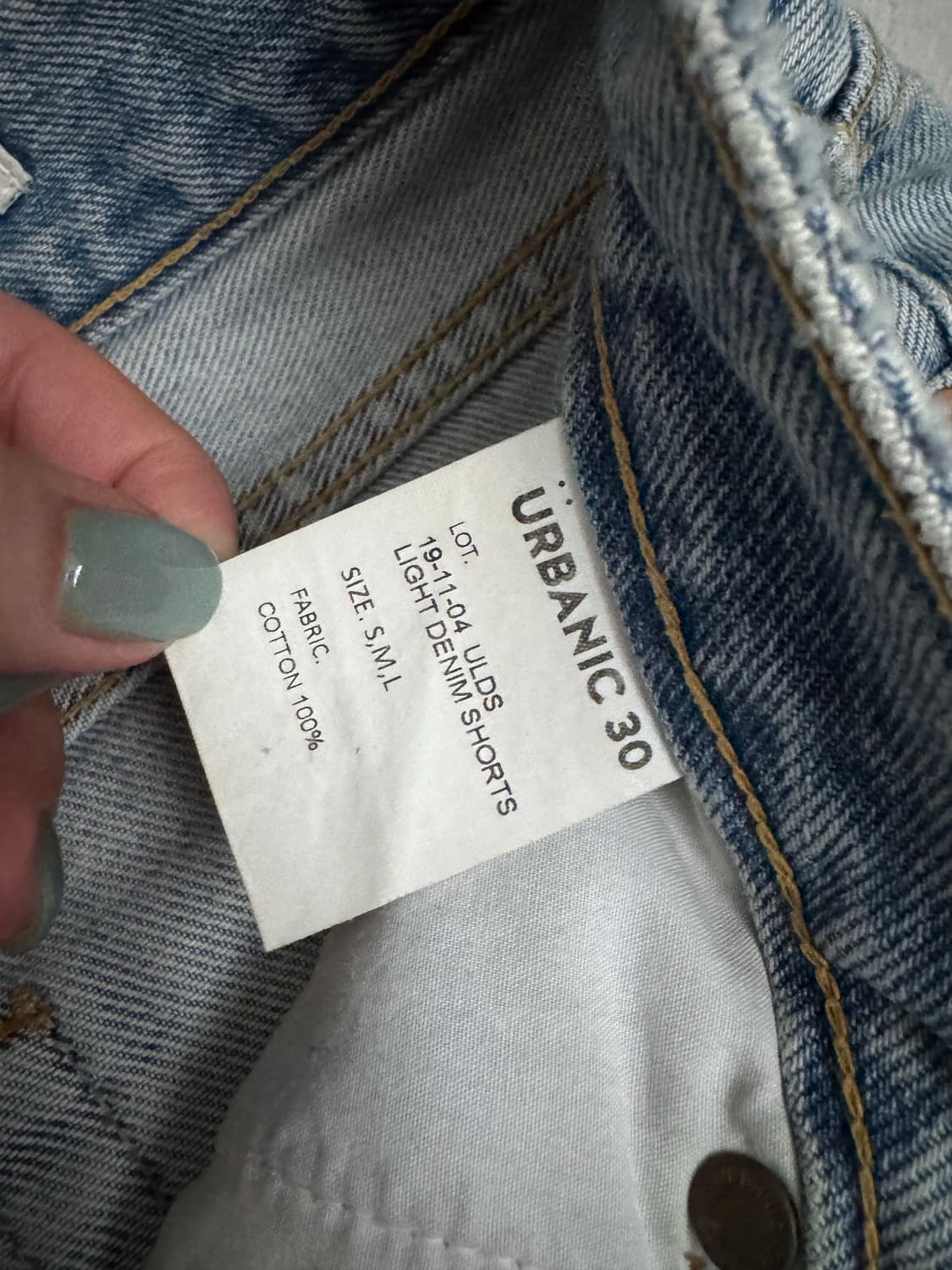 얼바닉 데님 숏 팬츠 1사이즈 상품이미지4
