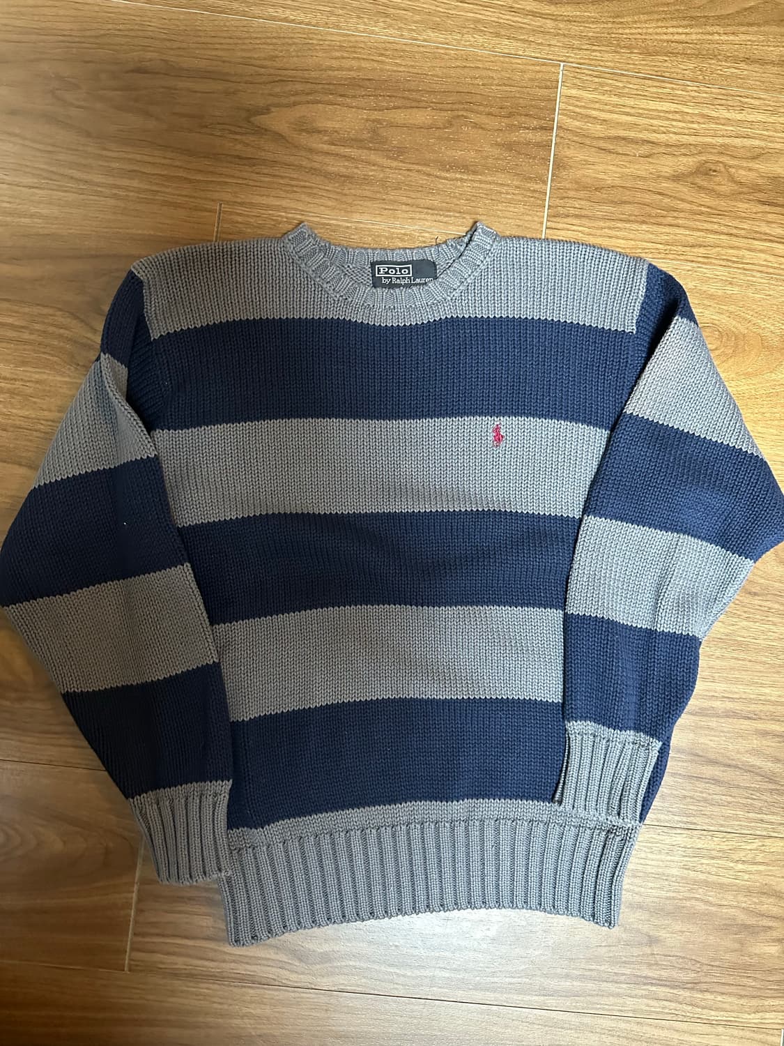 빈티지 폴로 스트라이프 니트 라디 상품이미지1