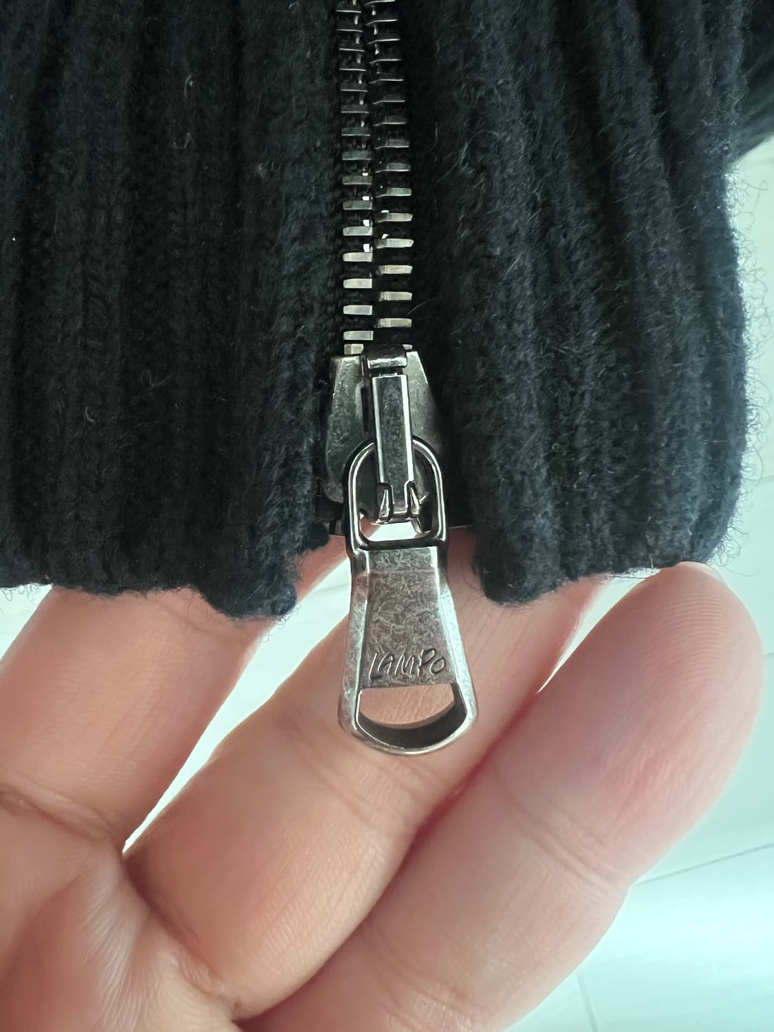 타임옴므 캐시미어 집업 가디건 블랙 95 상품이미지4