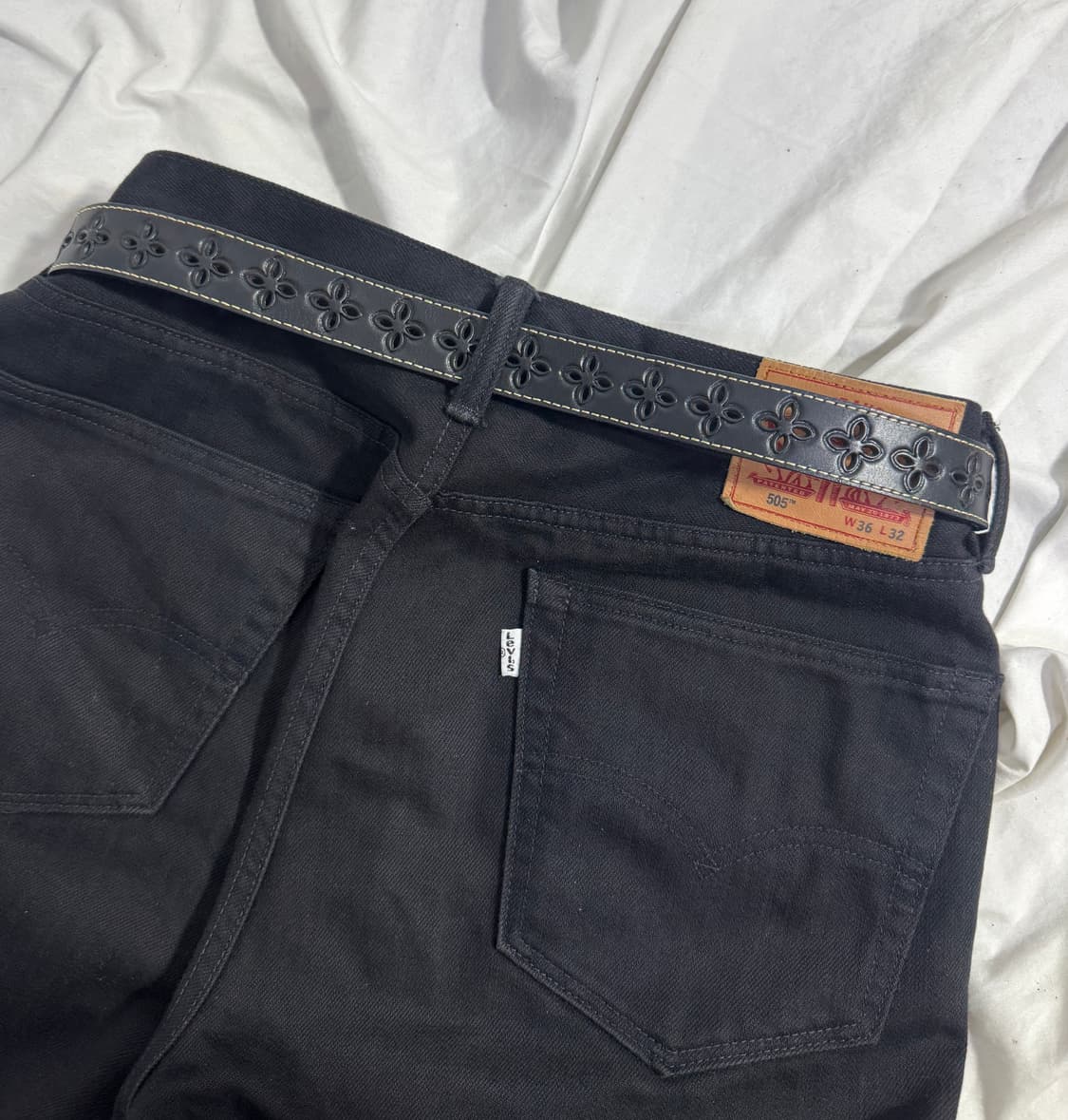 빈티지 펀칭 레더 벨트 상품이미지2