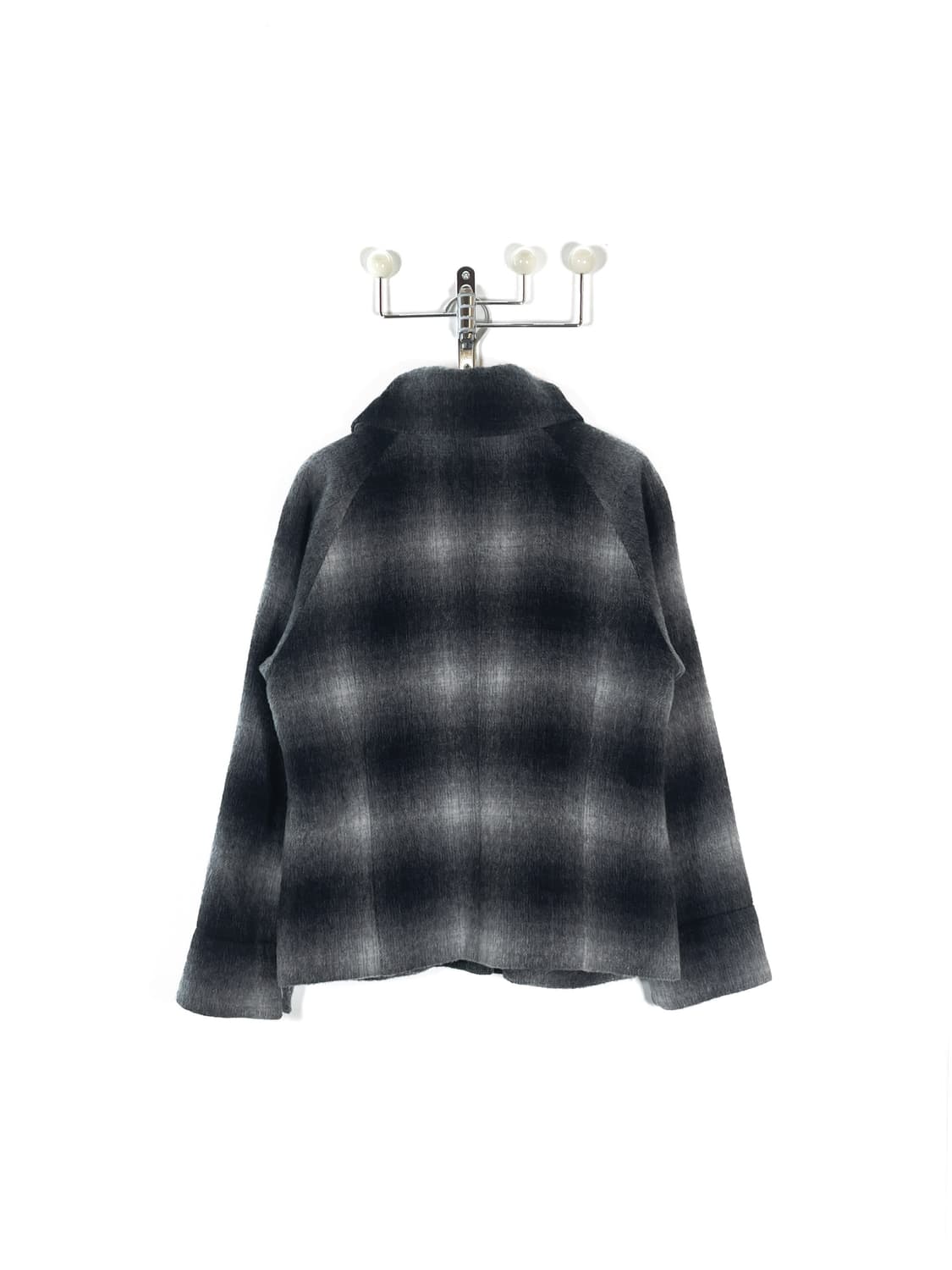 빈티지 울 블렌드 퍼프 카라 숏 코트 자켓 상품이미지6