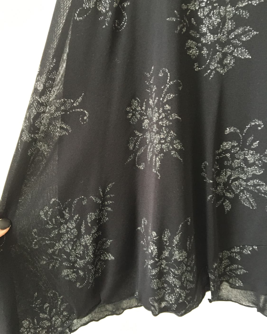 Glitter pattern point unbalanced skirt 상품이미지3