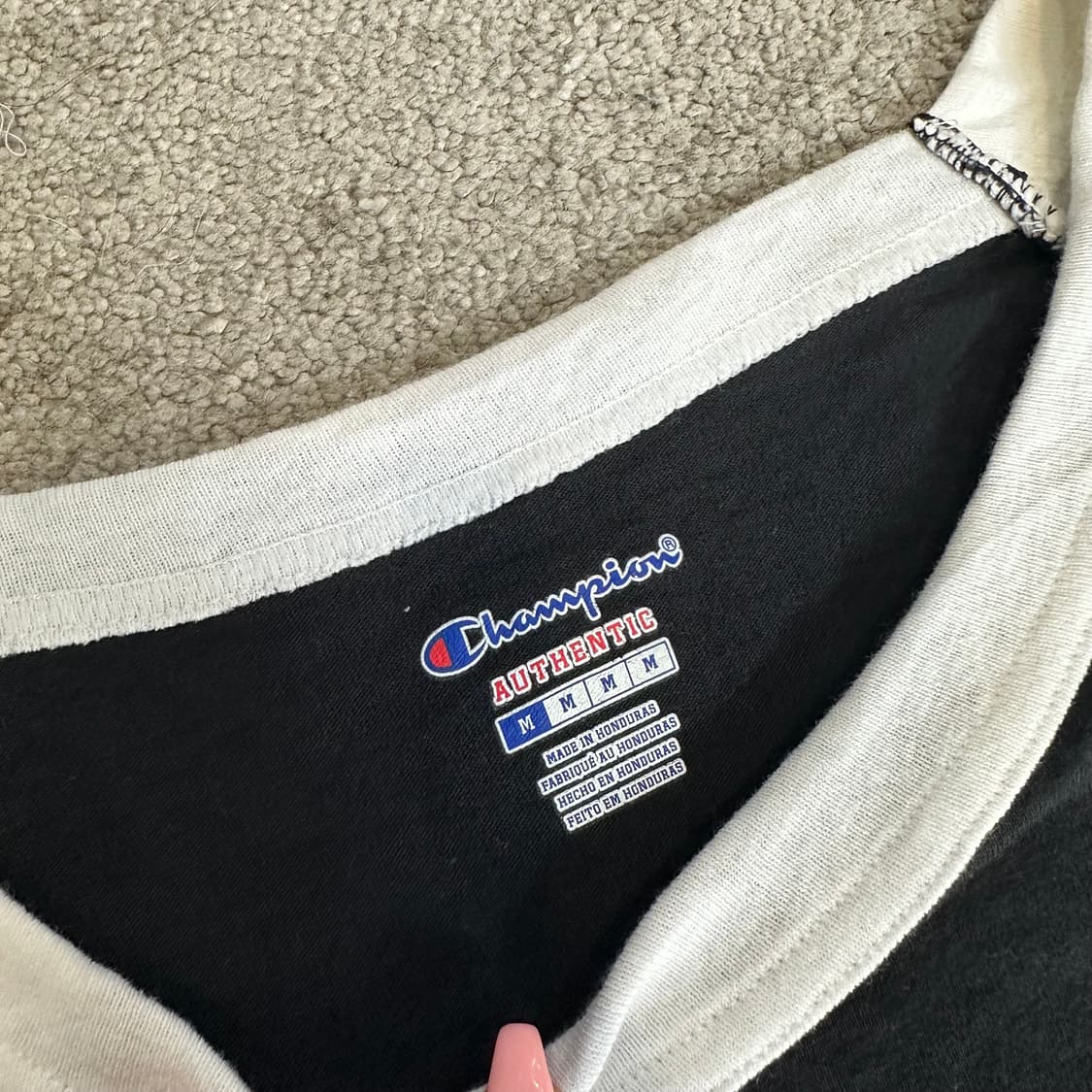 챔피온 레글런 3/4 7부 슬리브 티셔츠M 상품이미지2