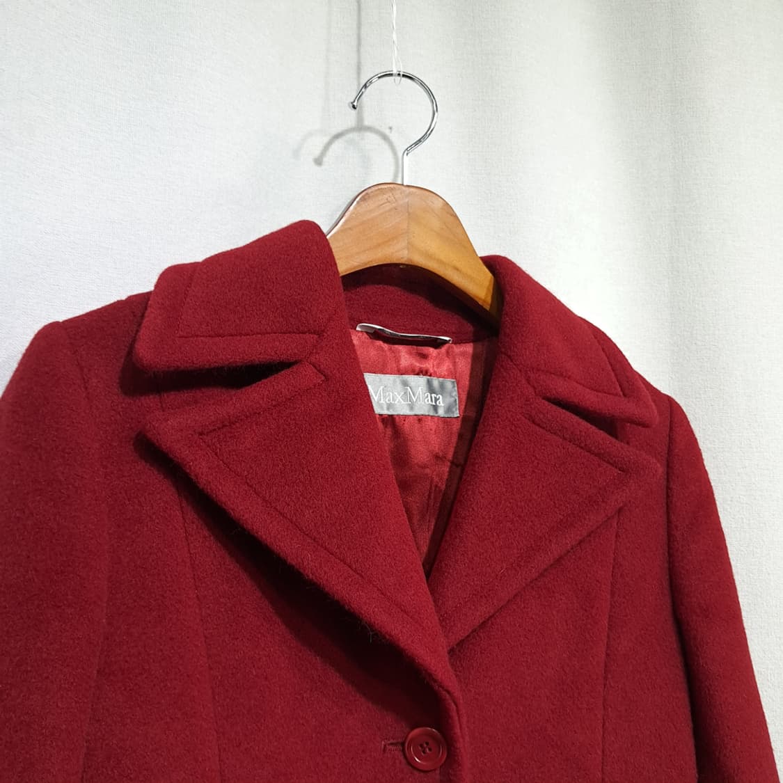 CN959W M 막스마라 레드 울 롱코트 상품이미지5