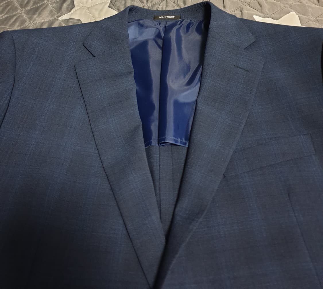 맨잇수트 트윌 봄 여름용 클래식 수트셋업 네이비 상품이미지2