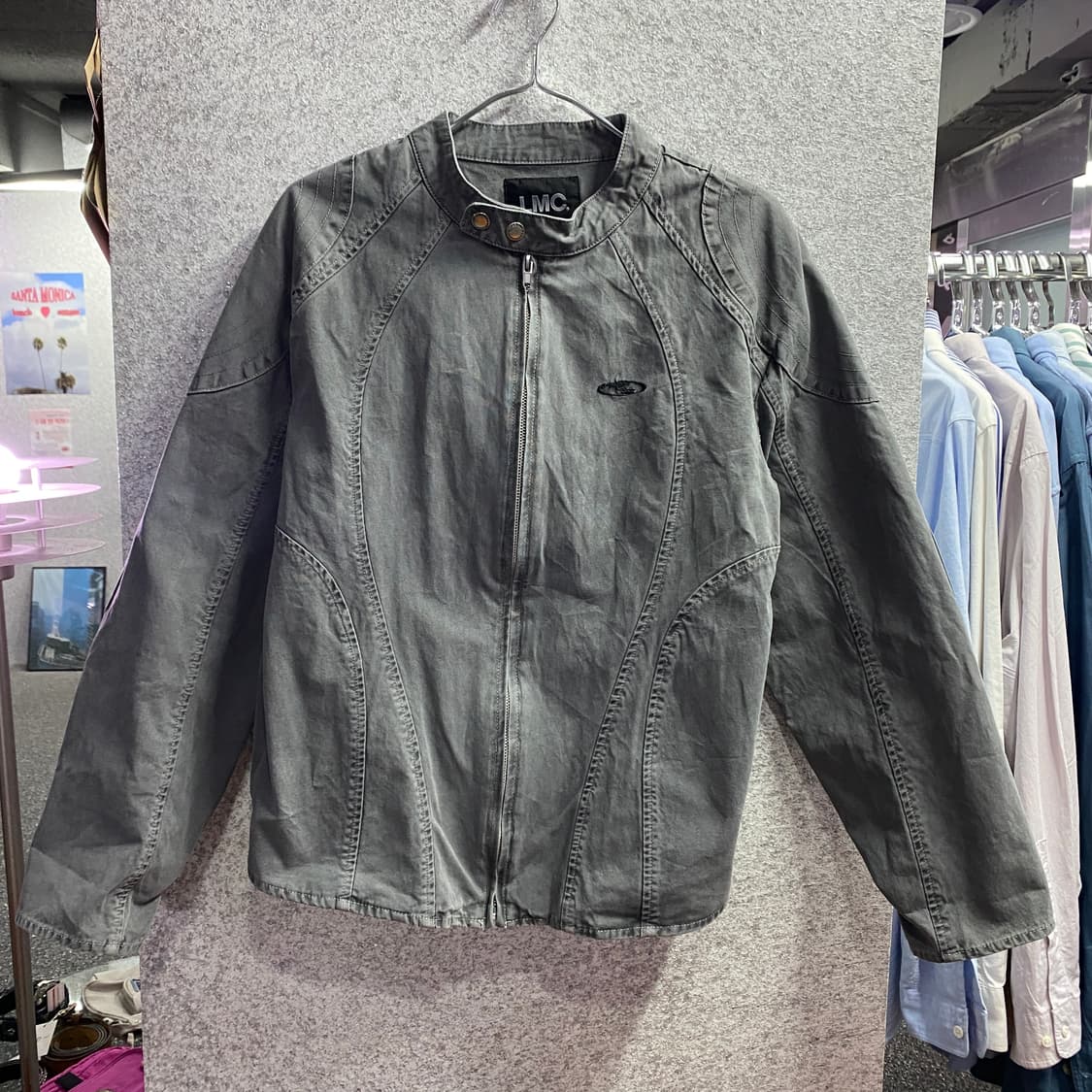 LMC 피그먼트 글로브 바이커재킷 그레이 A8 상품이미지2
