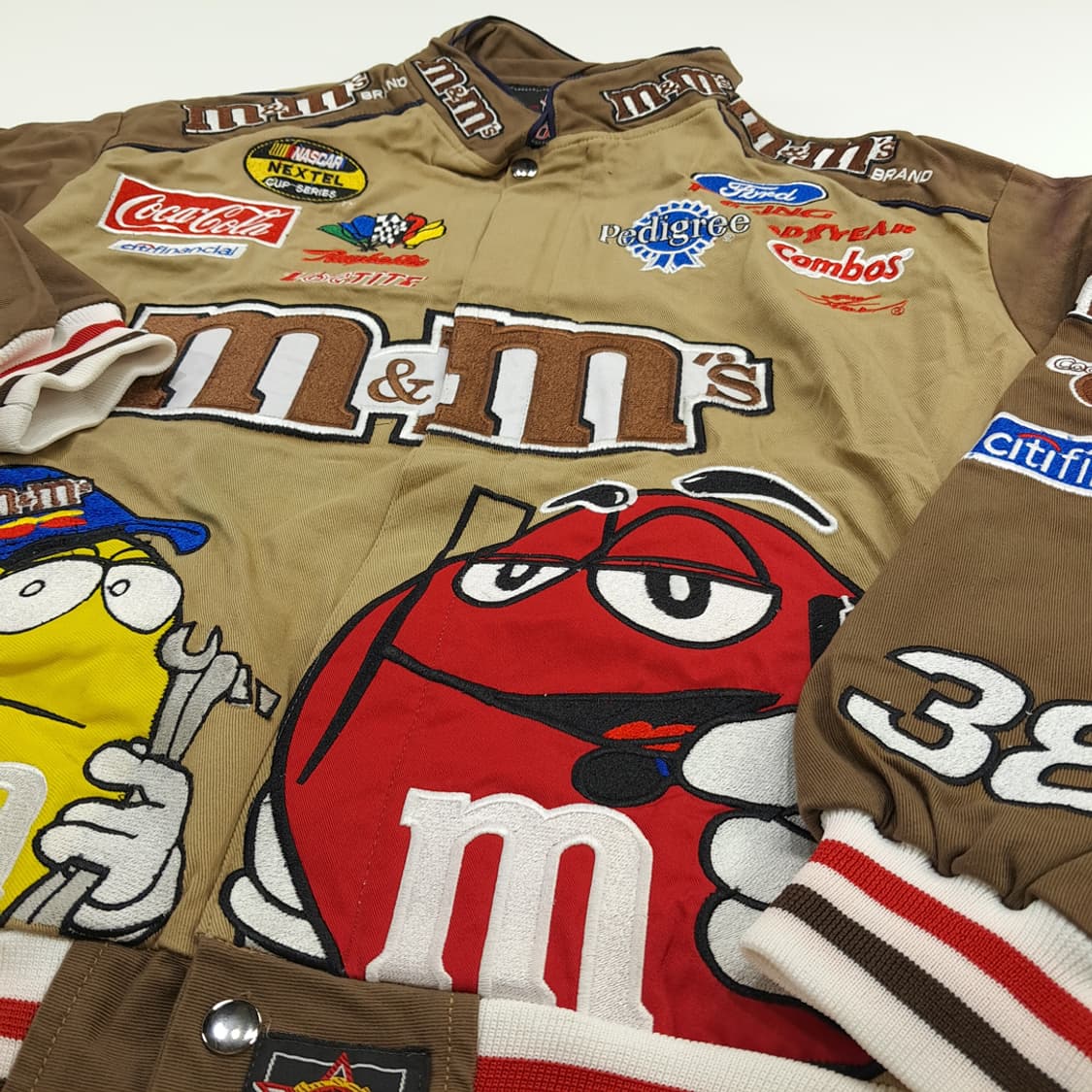 CN661 L 아메리칸 빈티지 엠앤엠 자수 레이싱 자켓 상품이미지5