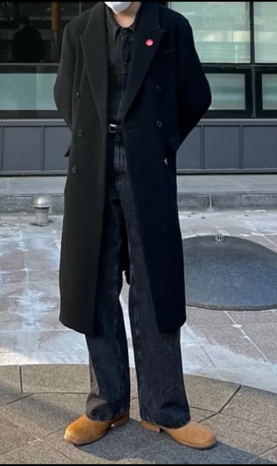 인사일런스 블랙 더블 롱코트  상품이미지1