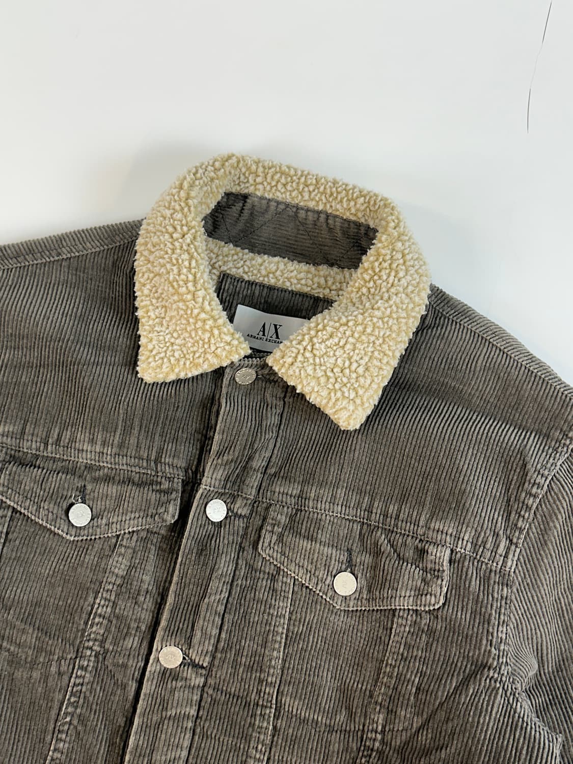 아르마니  코듀로이 쉐르파 트러커자켓 M 상품이미지2