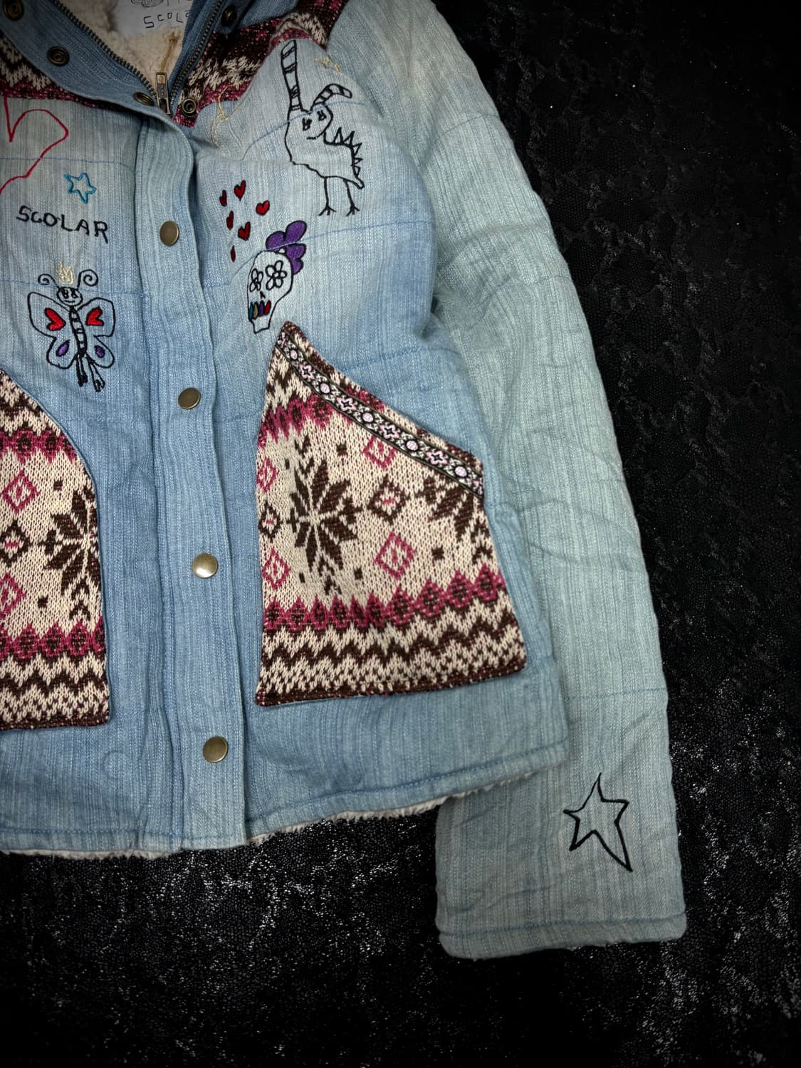 “Scolar” Kitsch&Hippie Mood White Fur Ho 상품이미지4