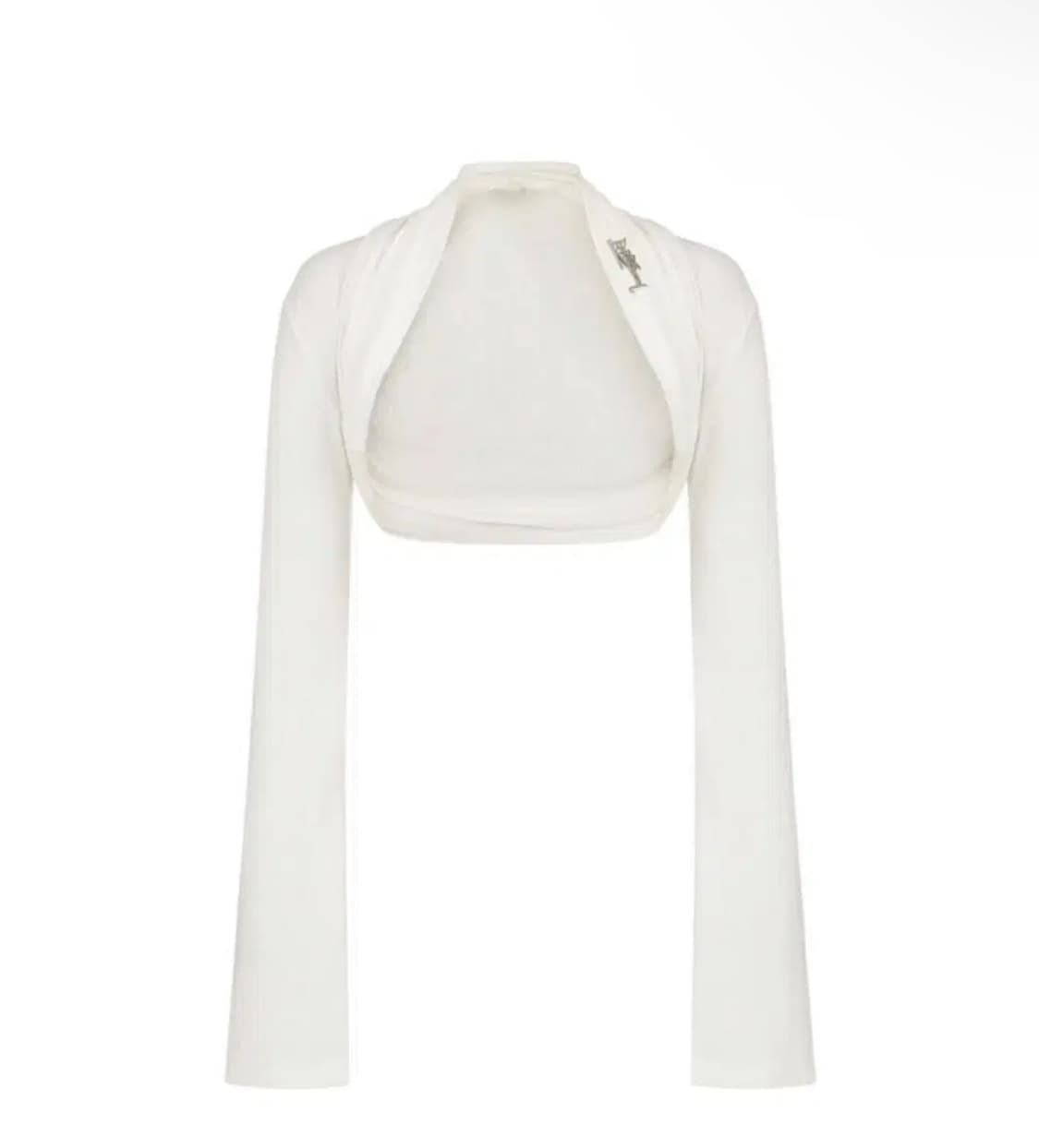 카시코 comfy 볼레로 셔링 가디건 화이트 상품이미지1