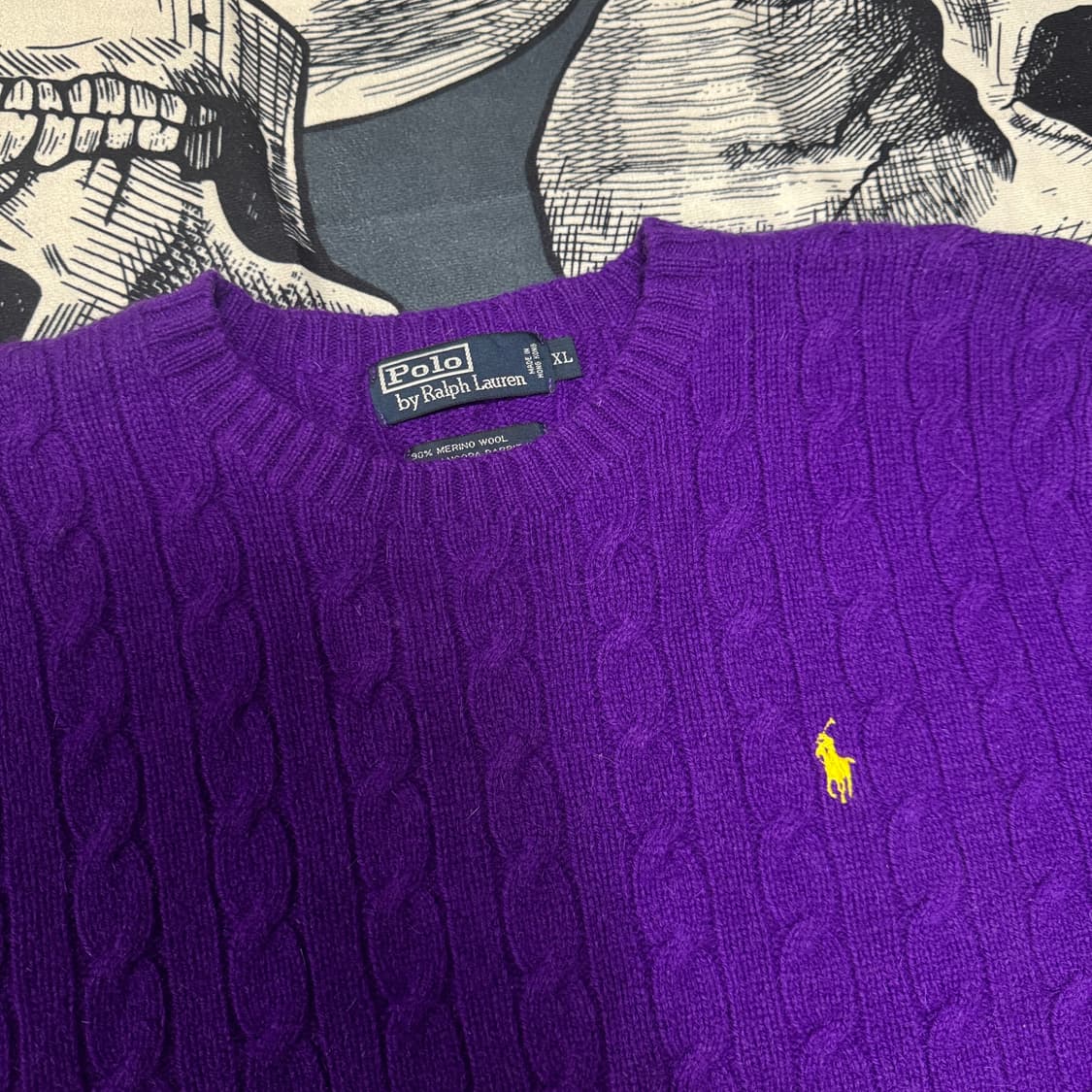 폴로 앙고라 메리노울 케이블니트 XL사이즈 상품이미지2