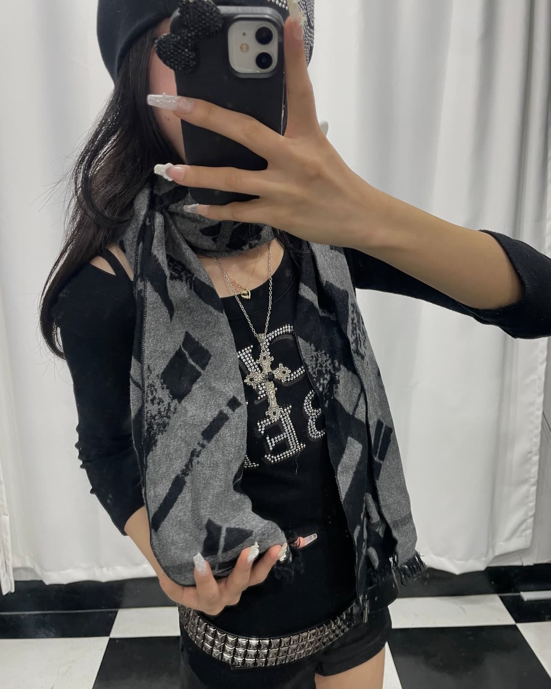 🎸블랙&그레이 머플러🎸 상품이미지3