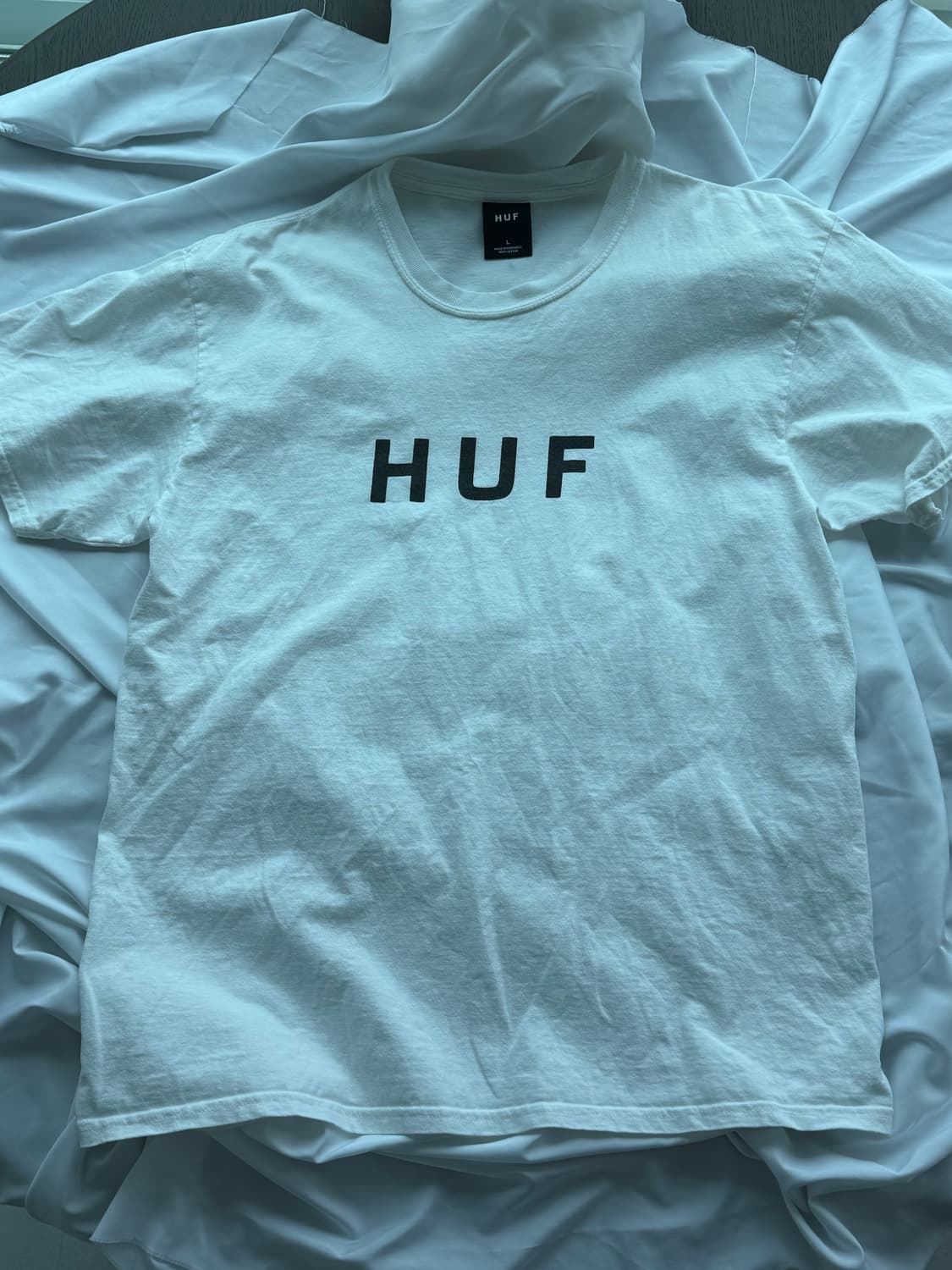 허프 HUF 로고 화이트 반팔 티셔츠 상품이미지6