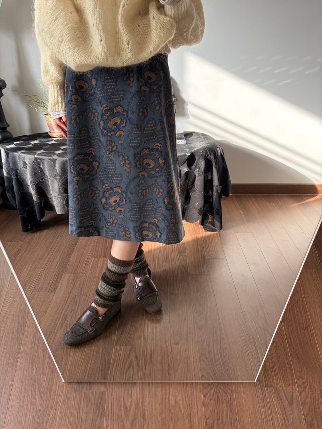 patterned midi skirt 상품이미지2