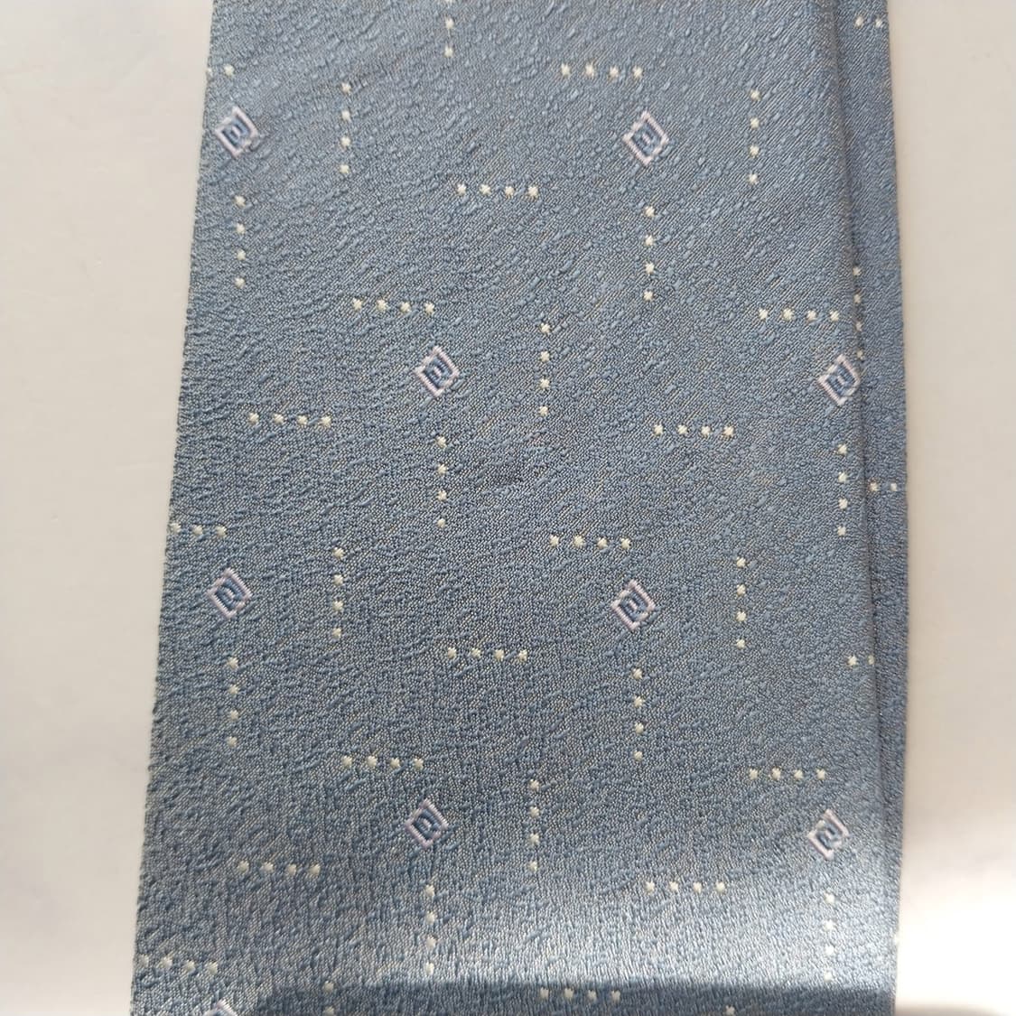 입생로랑 실크 블루 패턴 넥타이 9.4cm A~B등급 K2315
 상품이미지10