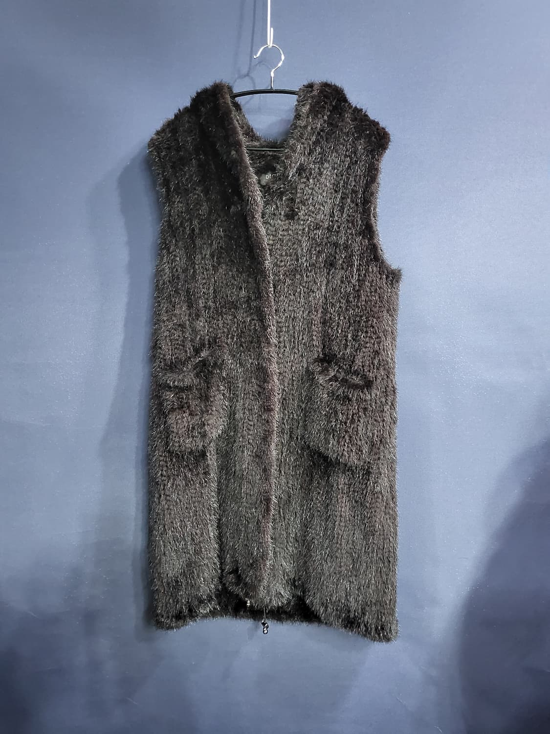 데시데 후드 밍크 롱베스트 상품이미지1