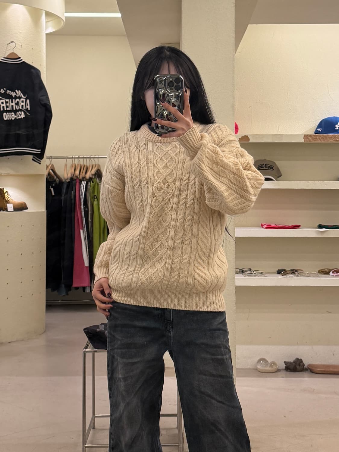 빈티지 케이블 패턴 니트 U1389 상품이미지1