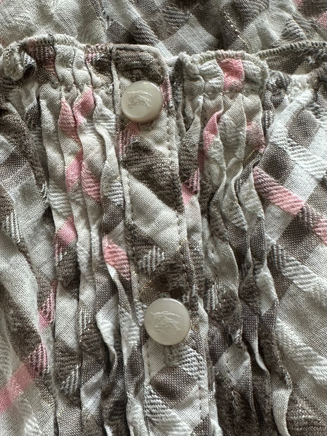 버버리 블루라벨 체크 블라우스 판매합니다 상품이미지3