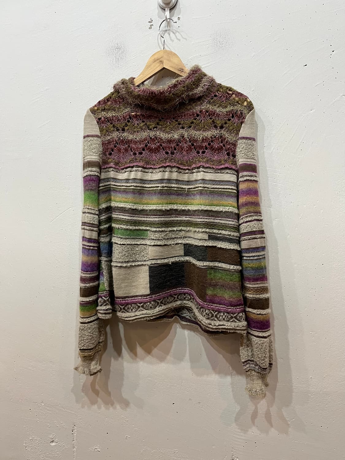 M.&KYOKO 터틀넥 아트 니트 Made in JAPAN  상품이미지1