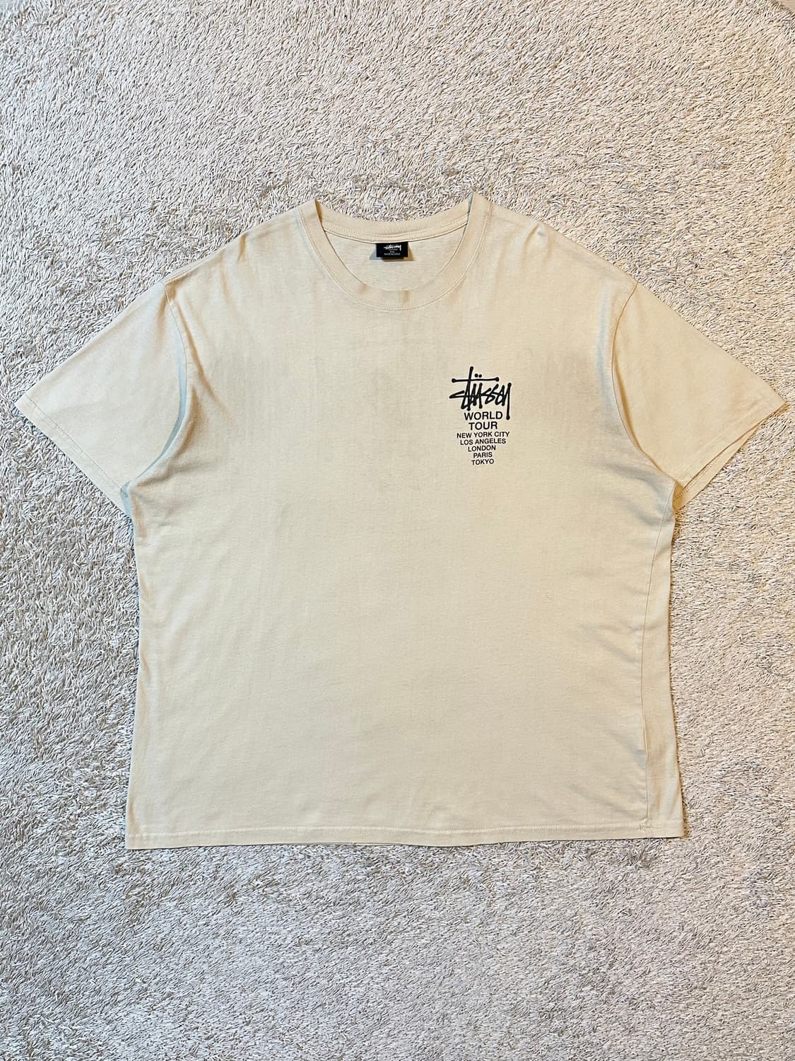 스투시 STUSSY 월드투어 반팔 티셔츠 아이보리 상품이미지2