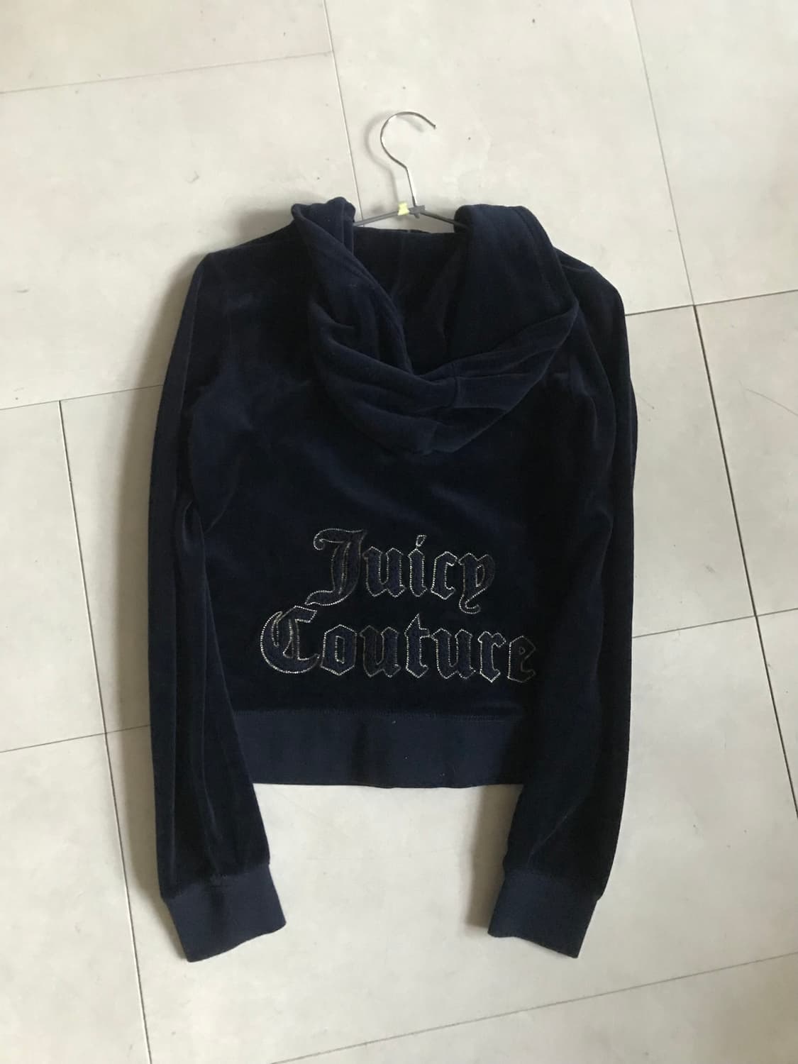 쥬씨꾸뛰르 네이비 벨벳 후드집업 상품이미지9