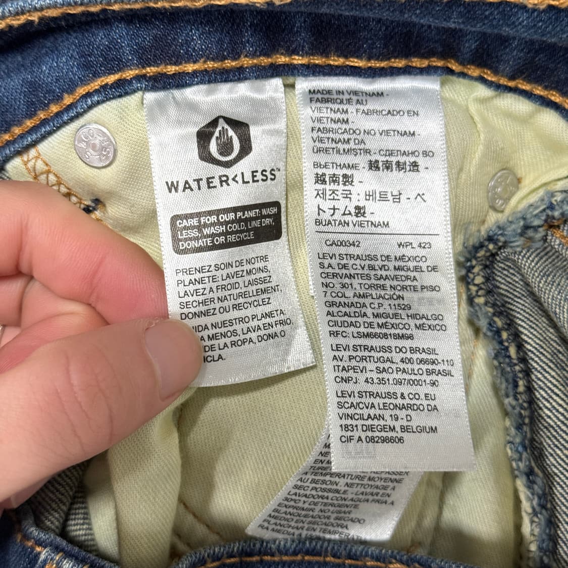 리바이스 오리지널 워터레스 505 데님 팬츠 상품이미지6