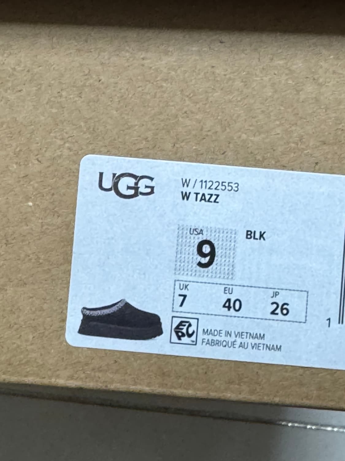 어그 타즈 블랙 260 (W7) 상품이미지3