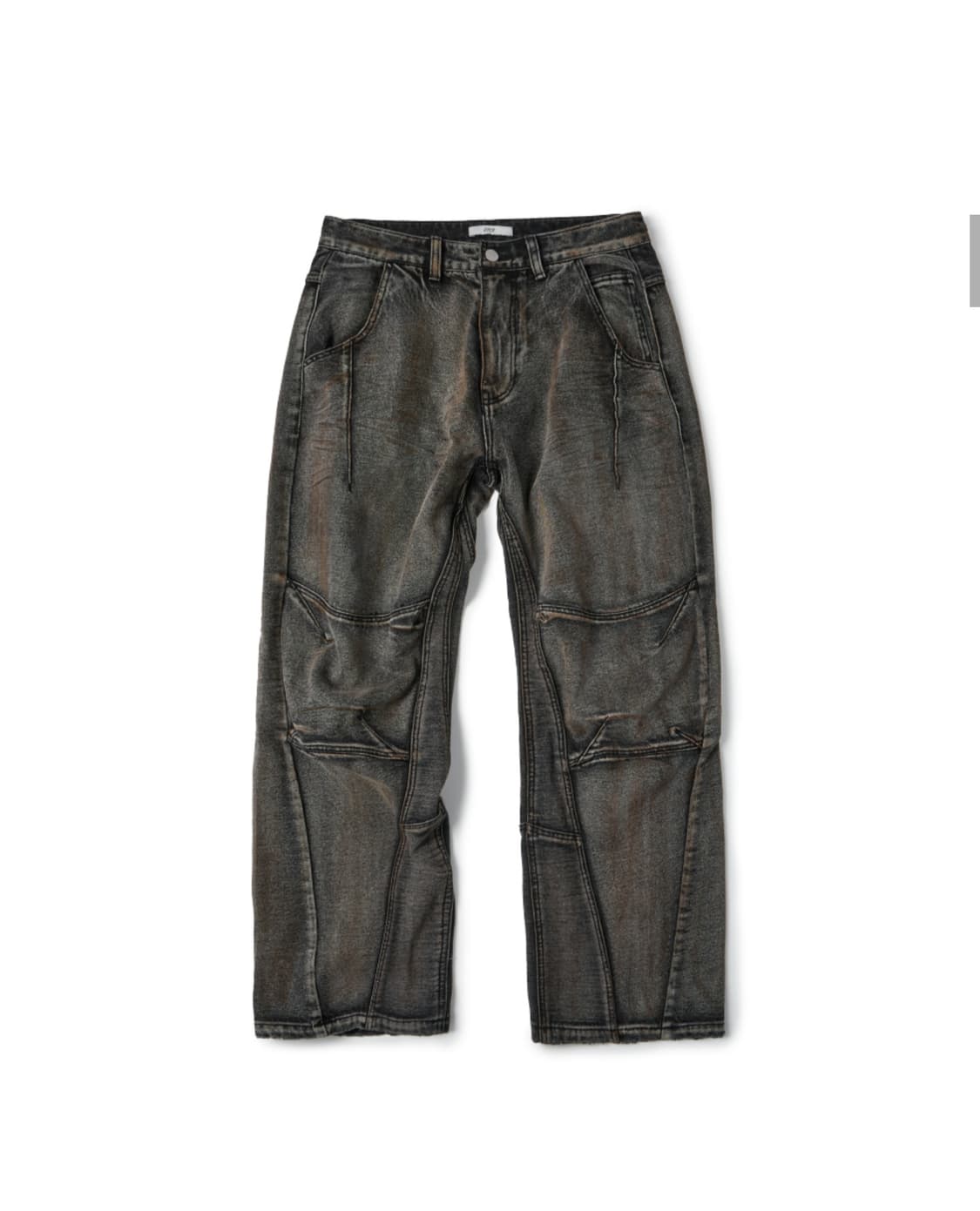 CURVED PANEL DENIM PANTS (GRAY) 상품이미지2