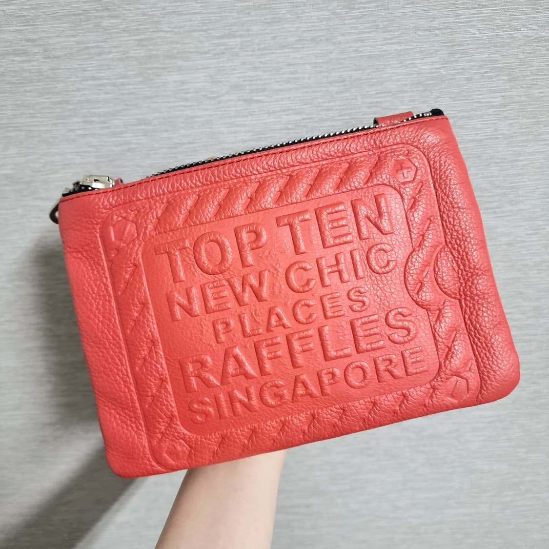 Barbara Rihl PARIS 싱가폴래플스호텔 소가죽 미니백 클러치백 상품이미지3