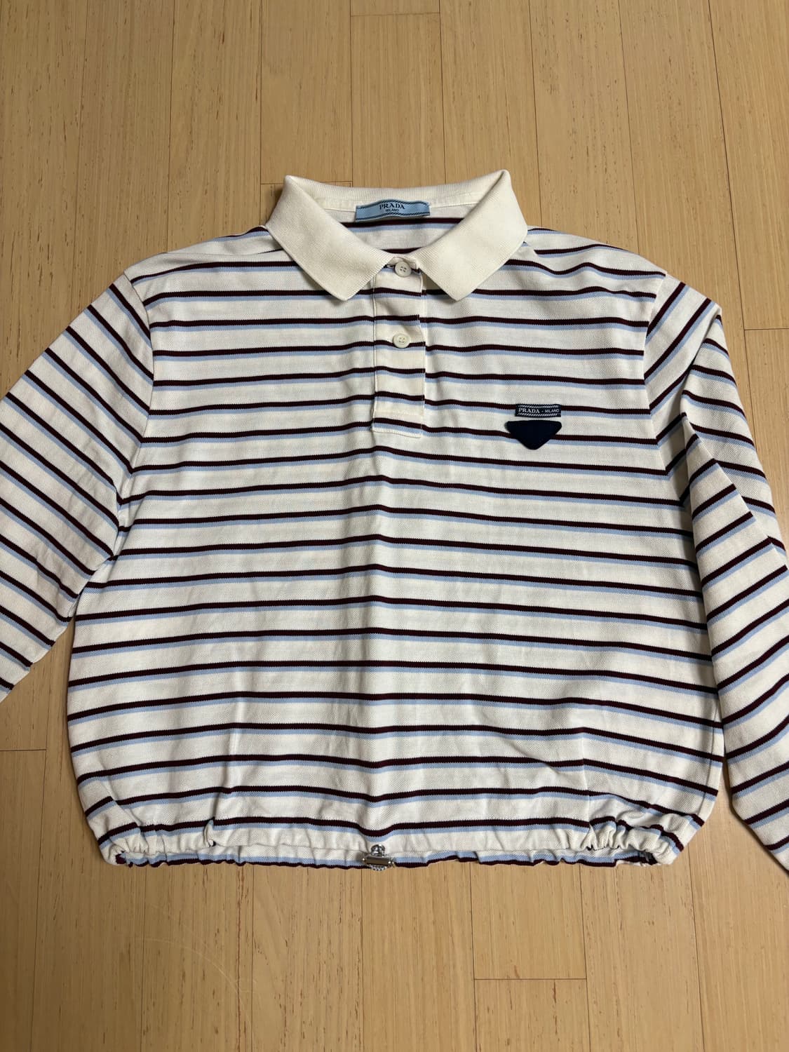 프라다 스트라이프 피케 폴로 상품이미지2