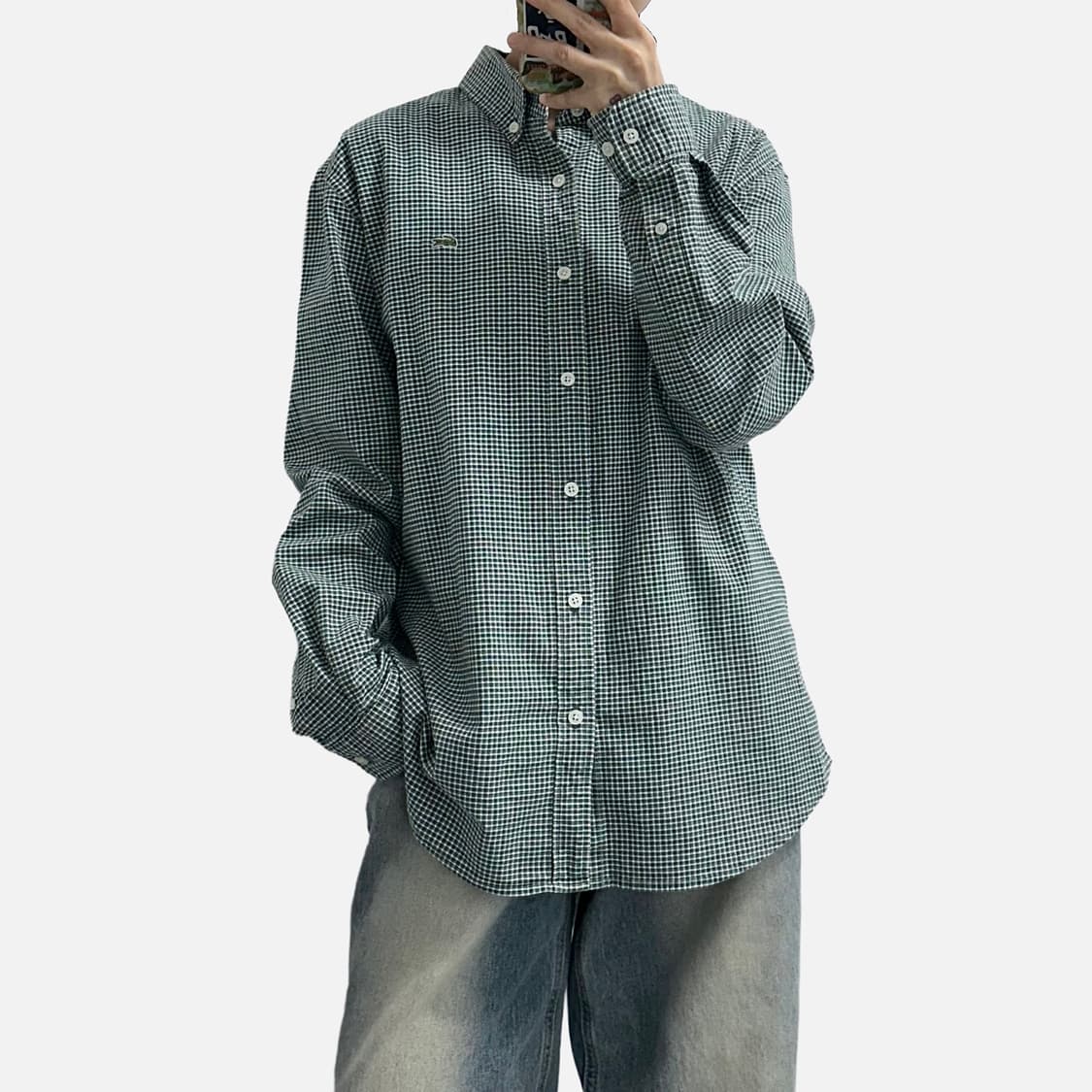 라코스테 신형 옥스포드 깅엄체크 셔츠 상품이미지2