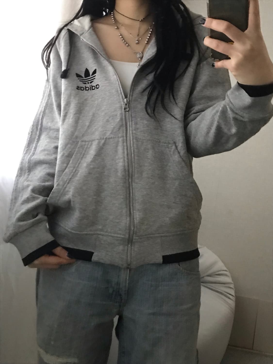 아디다스 그레이 00s 후드집업 상품이미지3