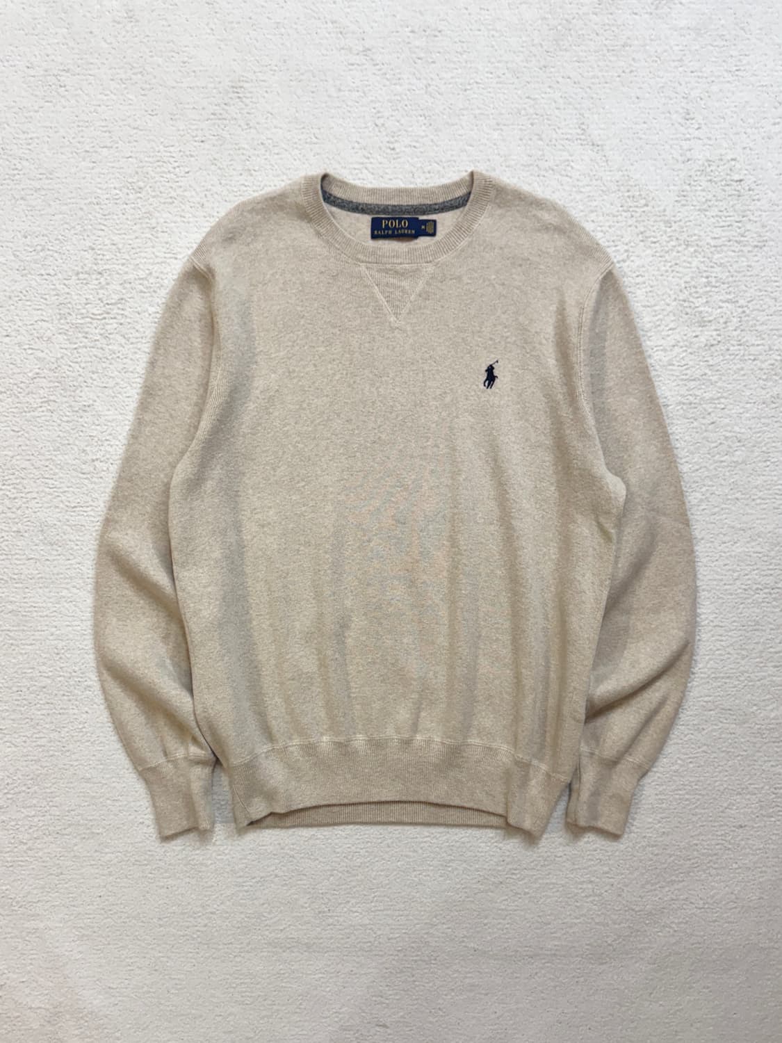 폴로 오트밀 니트 맨투맨 상품이미지2