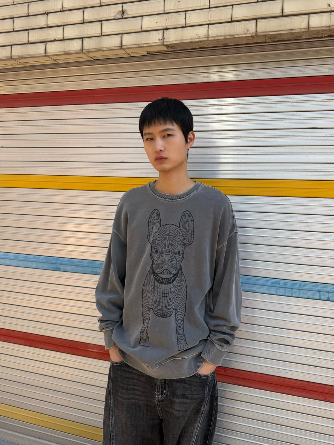 LifeWork Bulldog Graphic Crewneck 상품이미지2