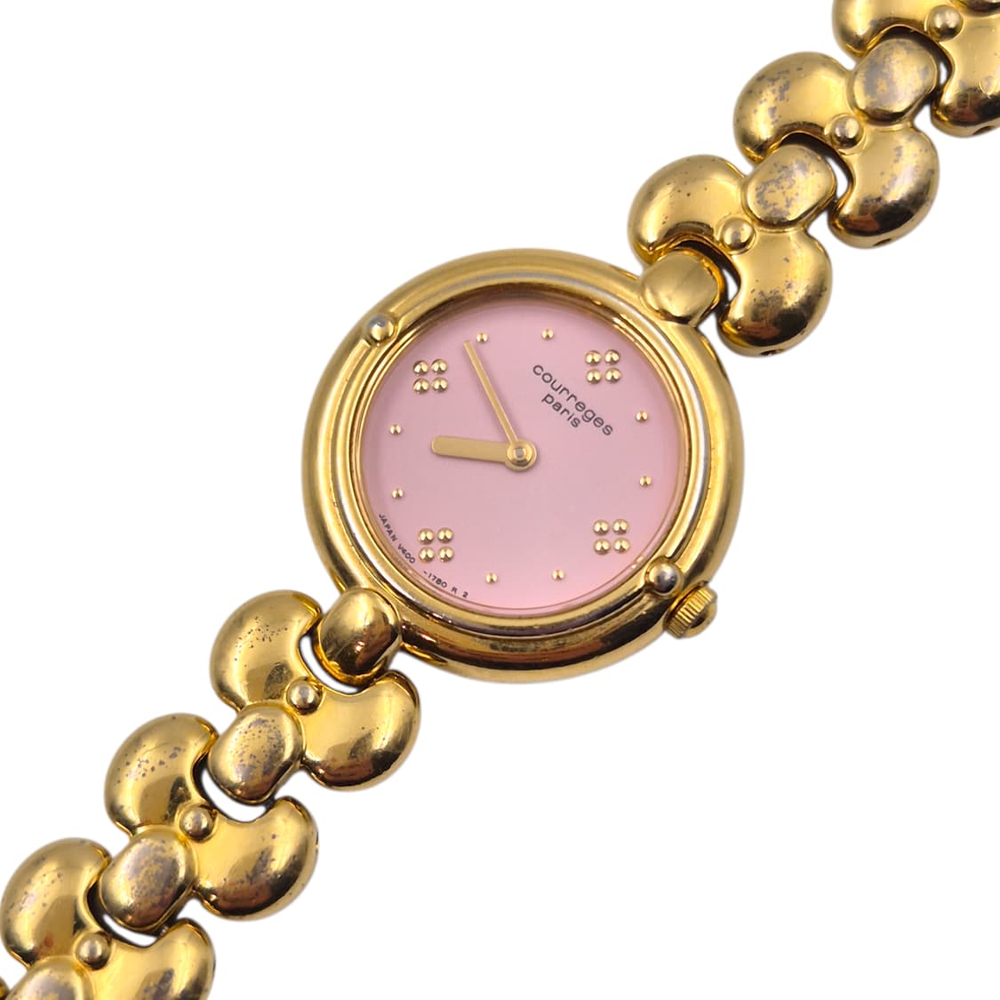 90s 꾸레쥬 베이비 핑크 꽃잎 손목 시계 상품이미지3