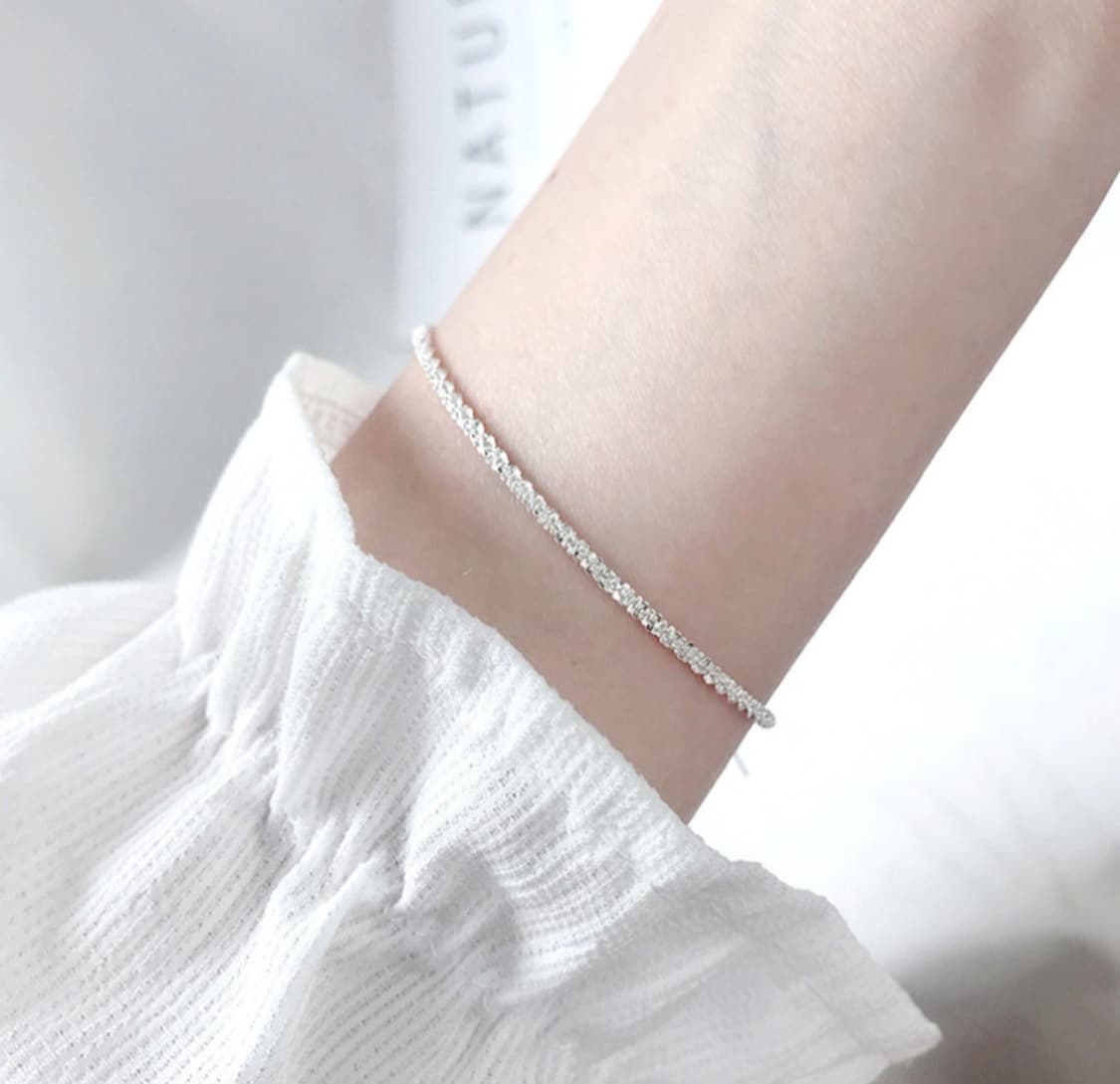 은팔찌 (길이조정가능, 새상품) 상품이미지4