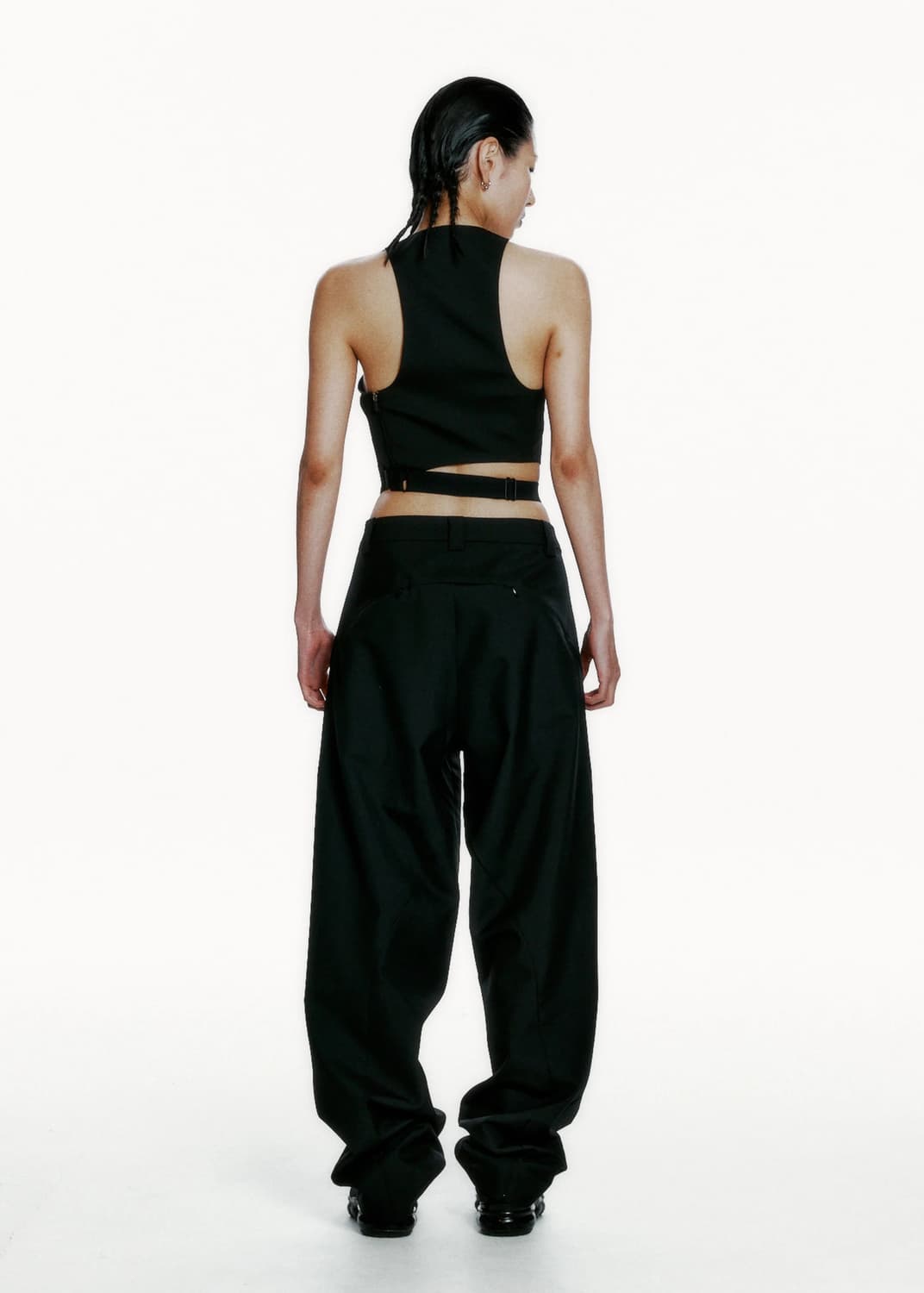 혜인서 hyeinseo 벨트 와이드 팬츠 블랙 상품이미지6