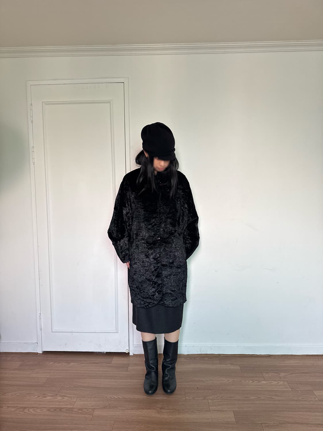 차이나 넥 카라 코트 상품이미지2