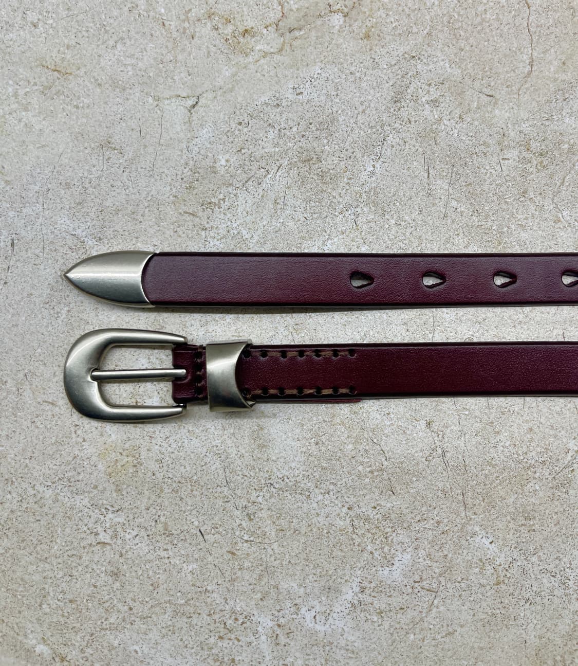빈티지무드 버건디 가죽벨트 남자가죽벨트 여자벨트 상품이미지1