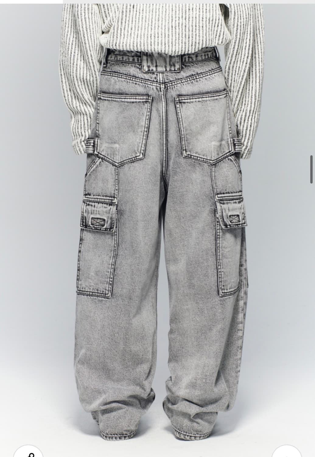 CARPENTER DENIM PANTS GREY 상품이미지3