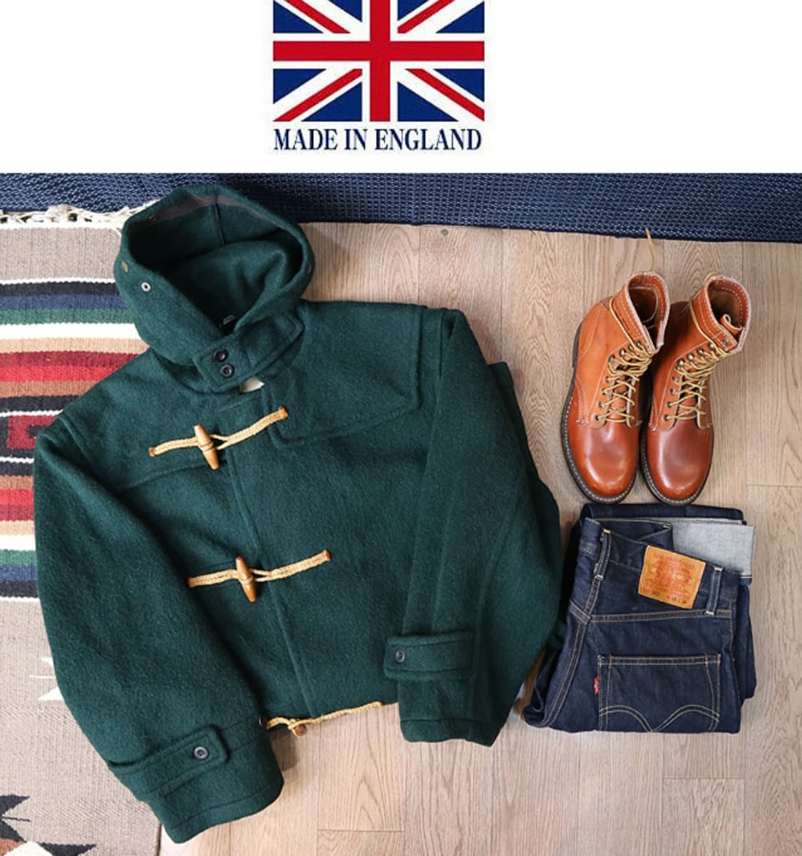 
영국산 두툼하고 튼튼한 울100% 빈티지 더플코트

굿 컨디션 상품이미지1