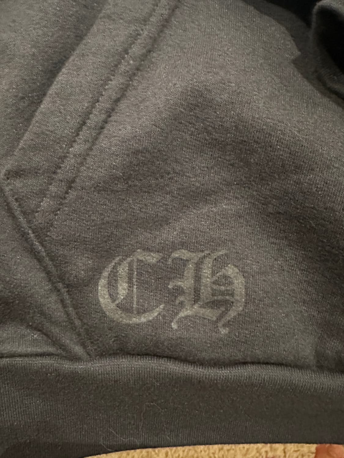 크롬하츠 홀스슈 플로랄 후드티 블랙 L 상품이미지3