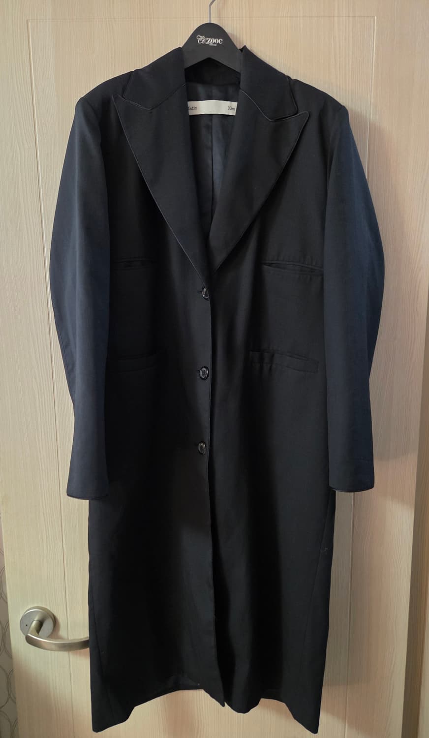 마뗑킴 여성 오버핏 미니멀 싱글 롱코트  판매합니다. 상품이미지1